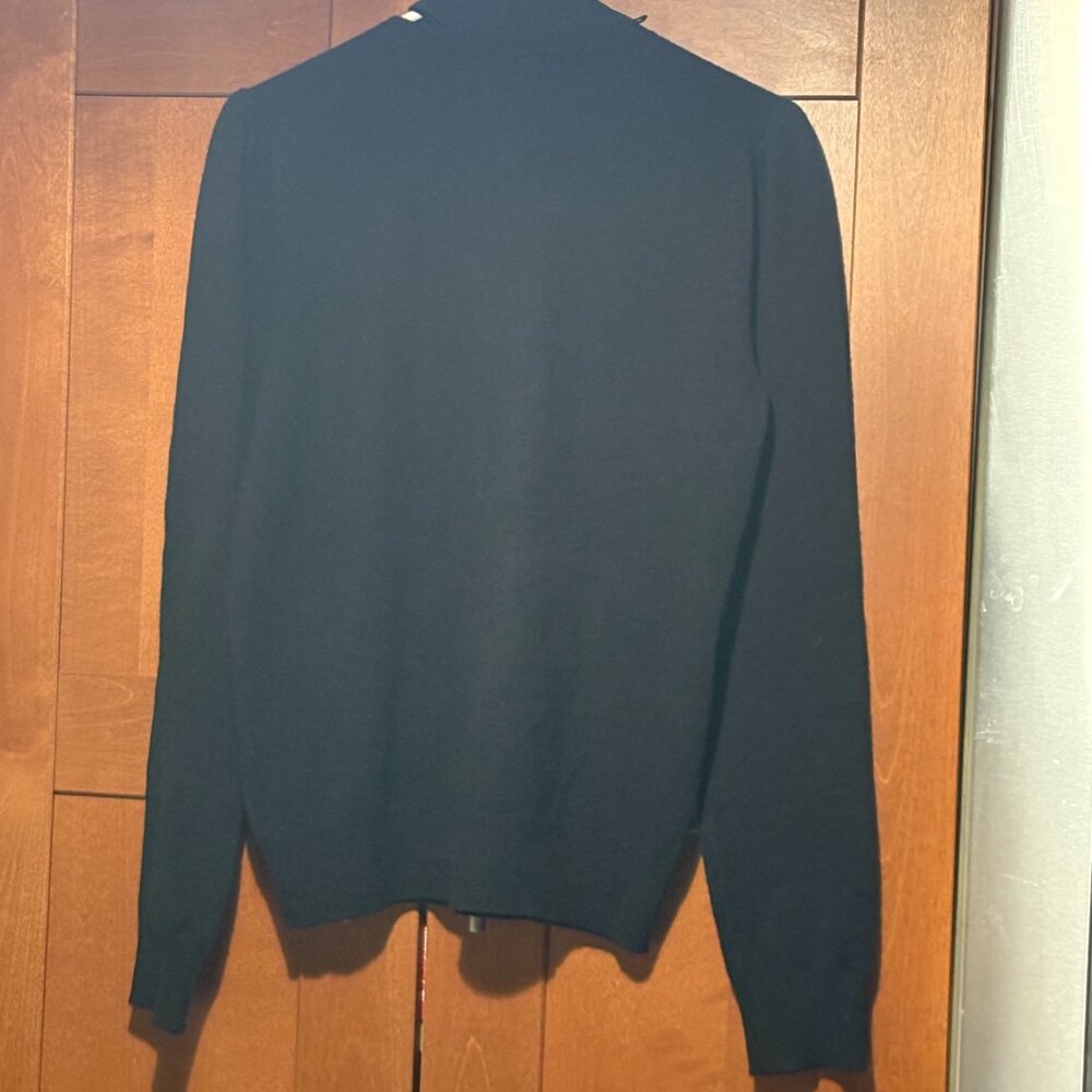 Ralph Lauren Woman Sz M Cashmere Sweater with Detachable tie Black $220 - Picture 5 of 5